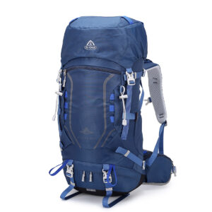 Mochila Trekking Azul 35+5L Aione – Espalda Ventilada y Rain Cover