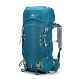 Mochila Trekking Celeste 35+5L Aione – Espalda Ventilada y Rain Cover