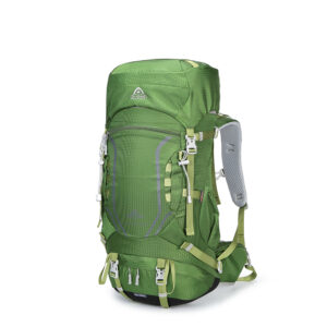 Mochila Trekking Verde Claro 35+5L Aione – Espalda Ventilada y Rain Cover