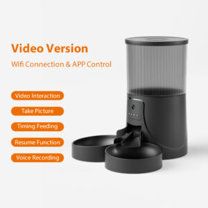 Comedero Automático Inteligente 4L con Cámara y App – Doble Bowl para Perros y Gatos